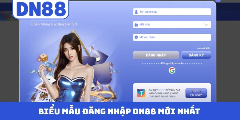 Biểu mẫu đăng nhập DN88 mới nhất