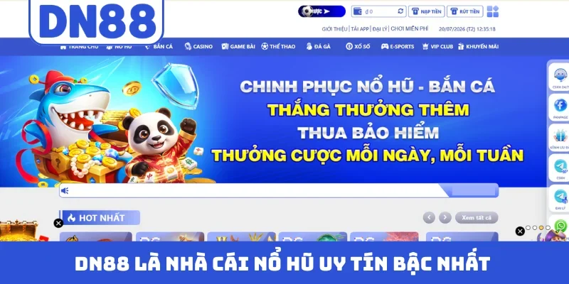 DN88 là nhà cái nổ hũ uy tín bậc nhất