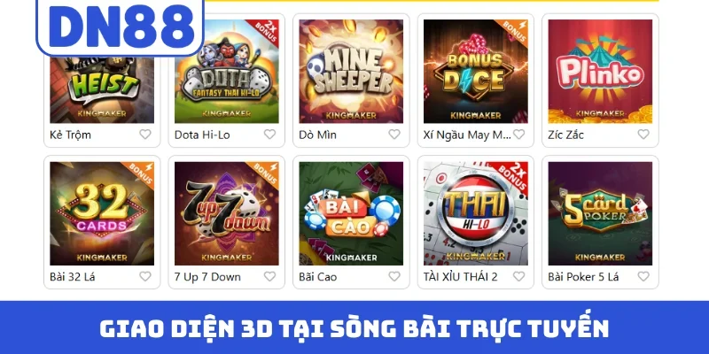 Giao diện 3D tại sòng bài trực tuyến