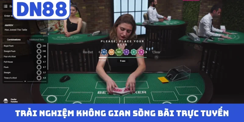 Trải nghiệm không gian sòng bài trực tuyến